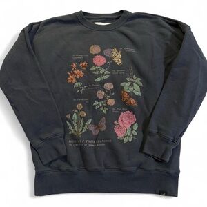 Abercrombie Kids Botanical Flower Graphic Sweatshirt Size 11/12